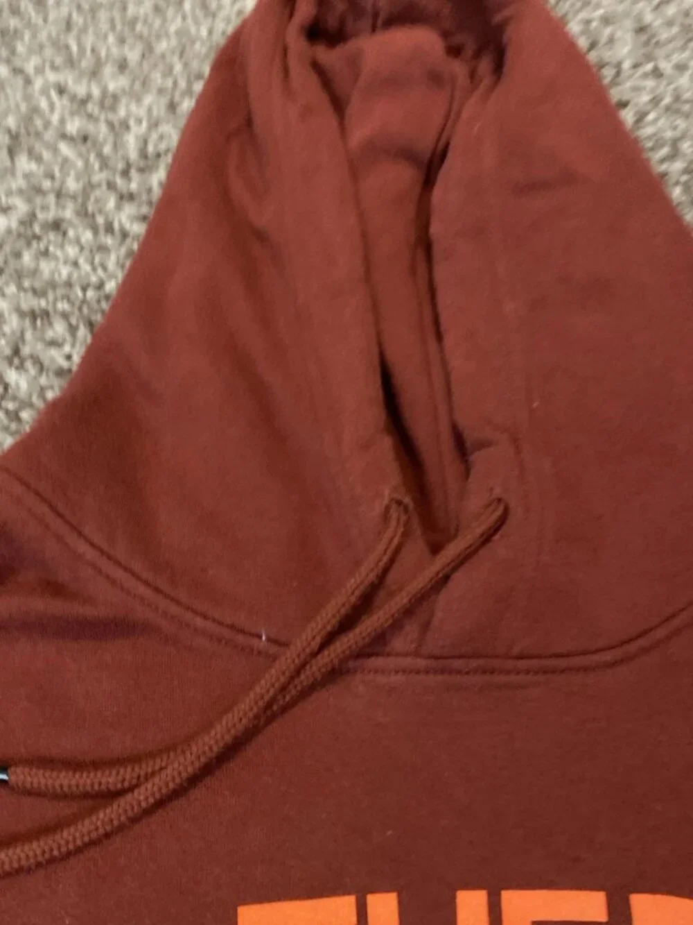 The North Face Tekno Logo Men's XL Brick Red Hoodie Pullover Hoody Jacket NF EUC